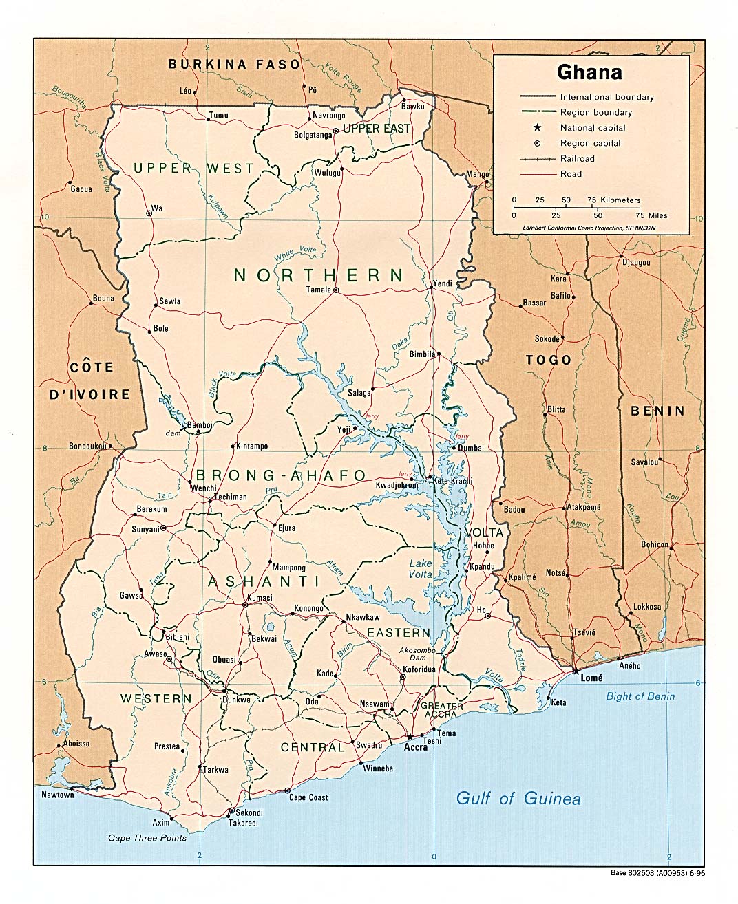 Map of Ghana