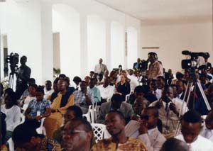 Journalist at the press conference