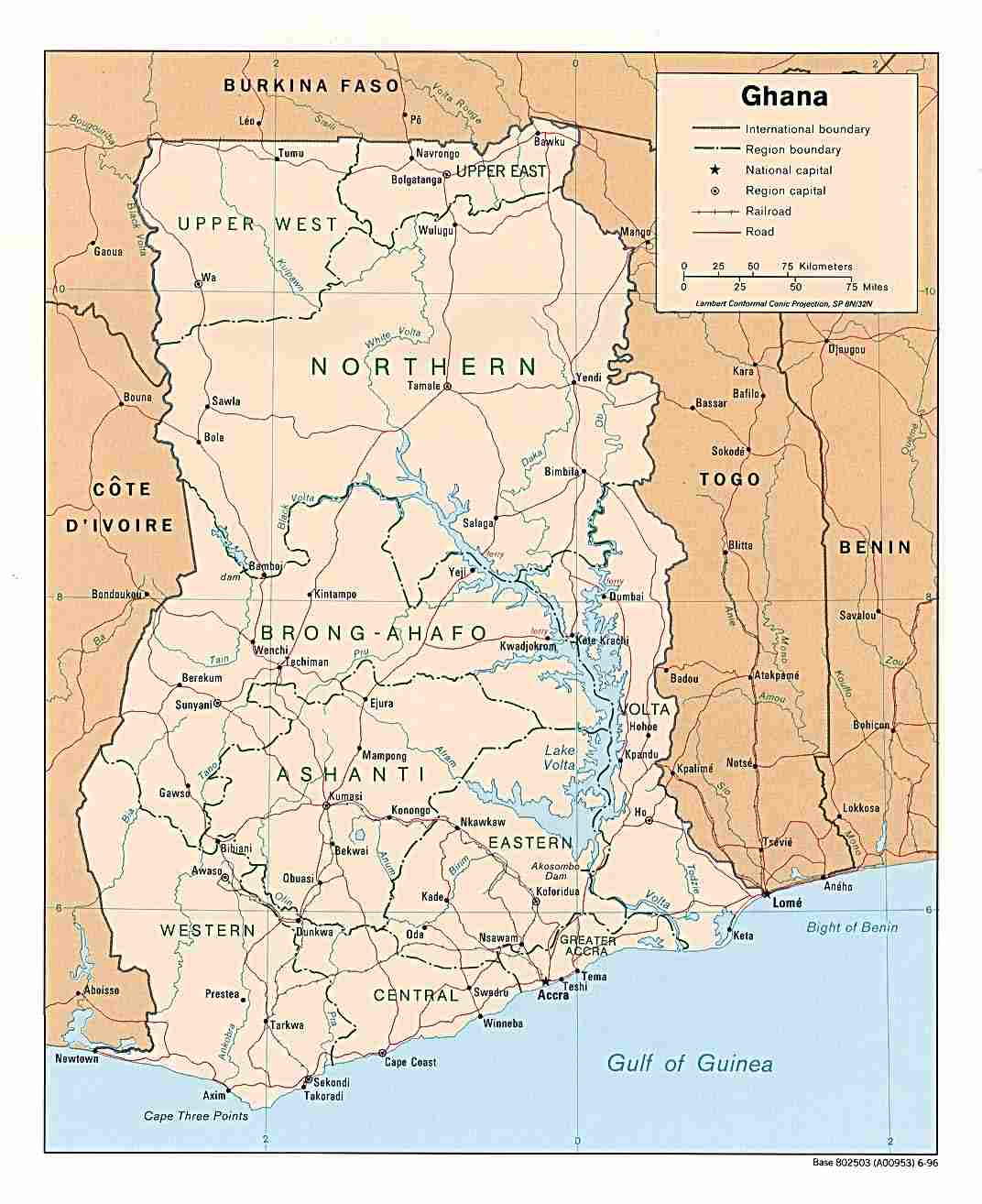 Map of Ghana